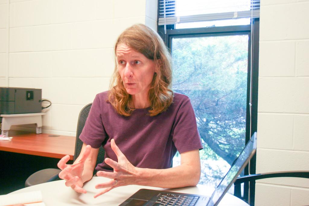 Kim Howard, director of the Office of International Education, discusses the resources provided to international students at UVM Sept. 8. The Office of International Education has expanded its office, as well as staff, as the number of international students increases